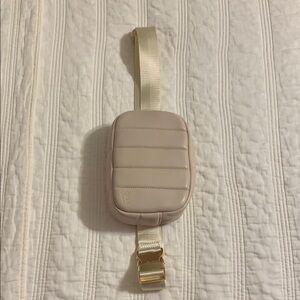 Pink Cove Cream Quilted Crossbody Bag